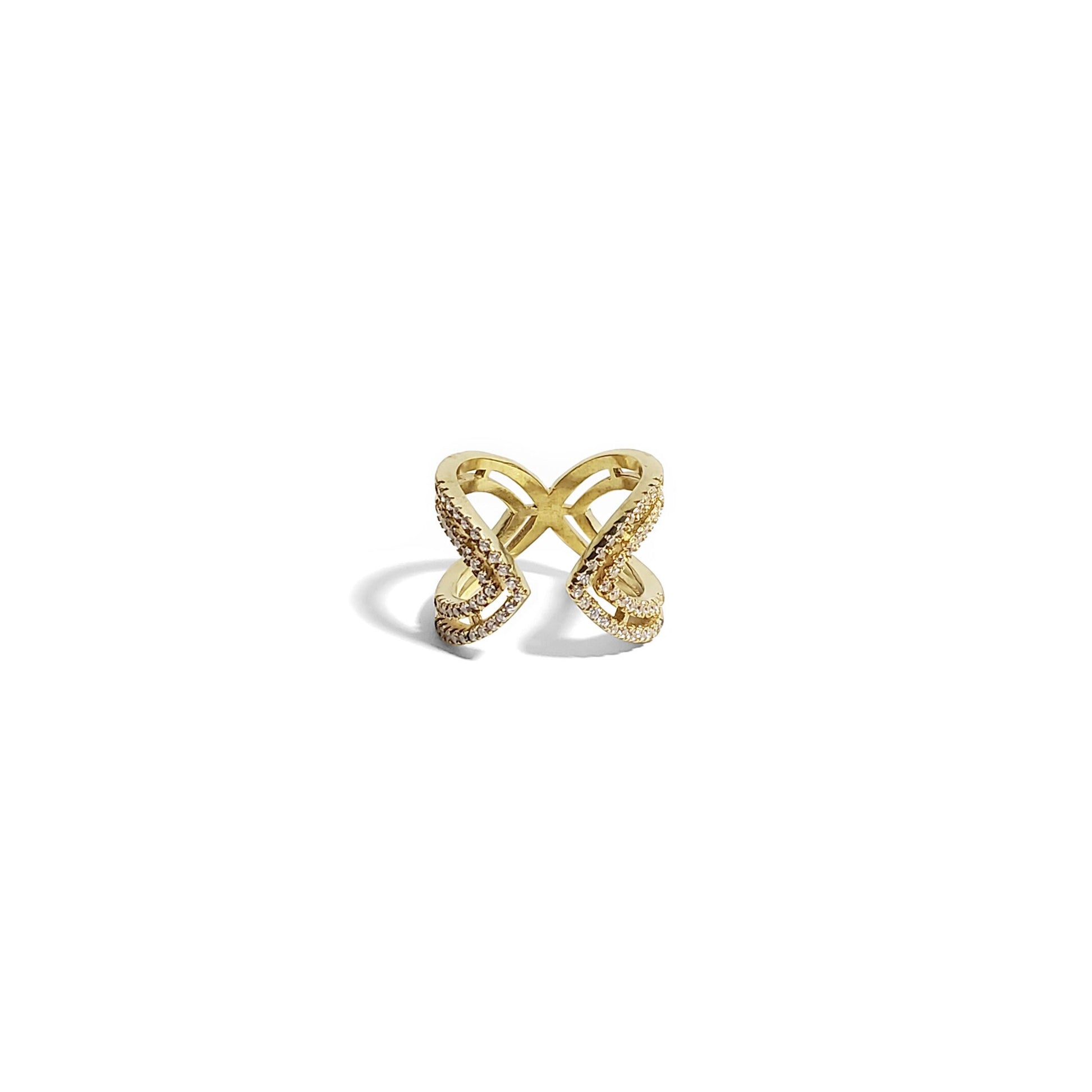 Pave V Ring