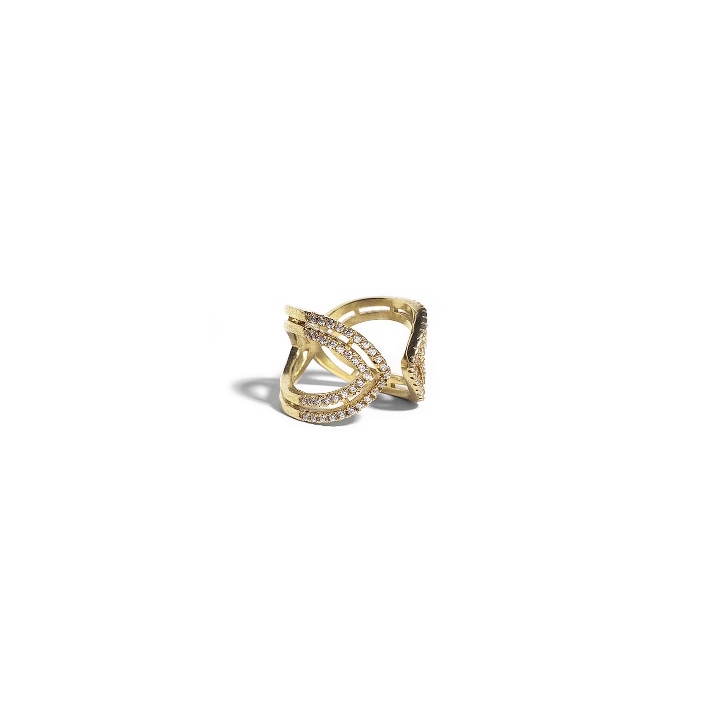 Pave V Ring